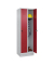 Spind Classic PLUS lichtgrau, rubinrot 080020-20 S10001, 2 Schließfächer 60,0 x 50,0 x 195,0 cm